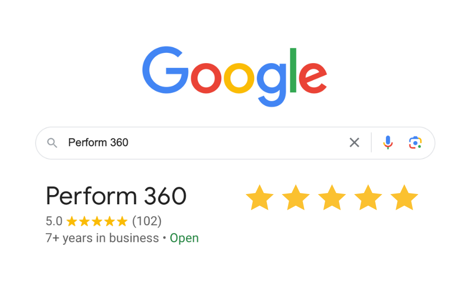 Perform 360 — 5.0 stars from 102 Google reviews